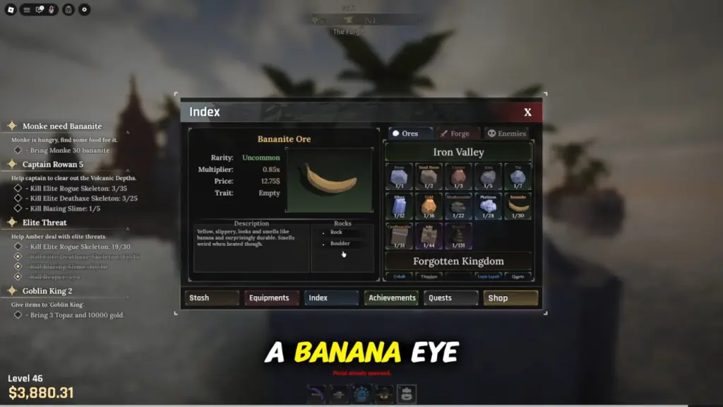 Gambar: Bananite Ore