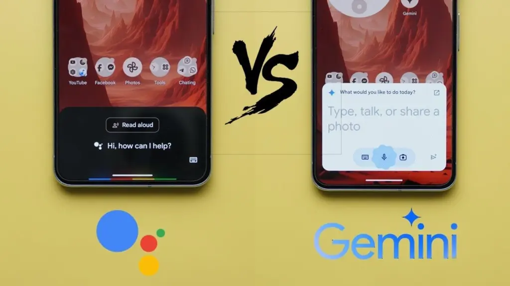 Gambar: Google Assistant VS Gemini