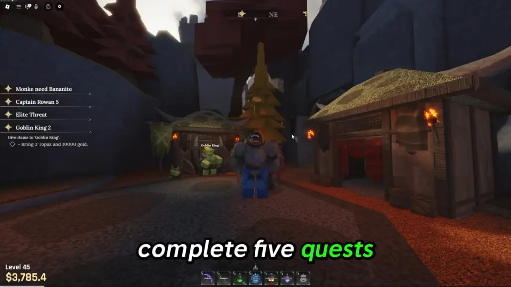 Gambar: Menyelesaikan 5 quests Goblin King