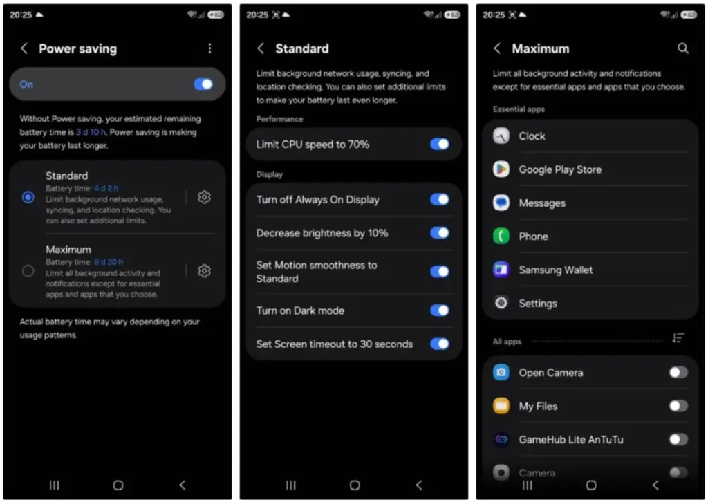 Gambar: Manajemen Baterai One UI 8.5 Beta