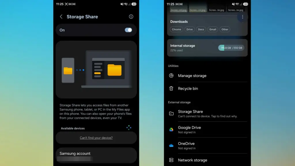 Gambar: Storage Share One UI 8.5 