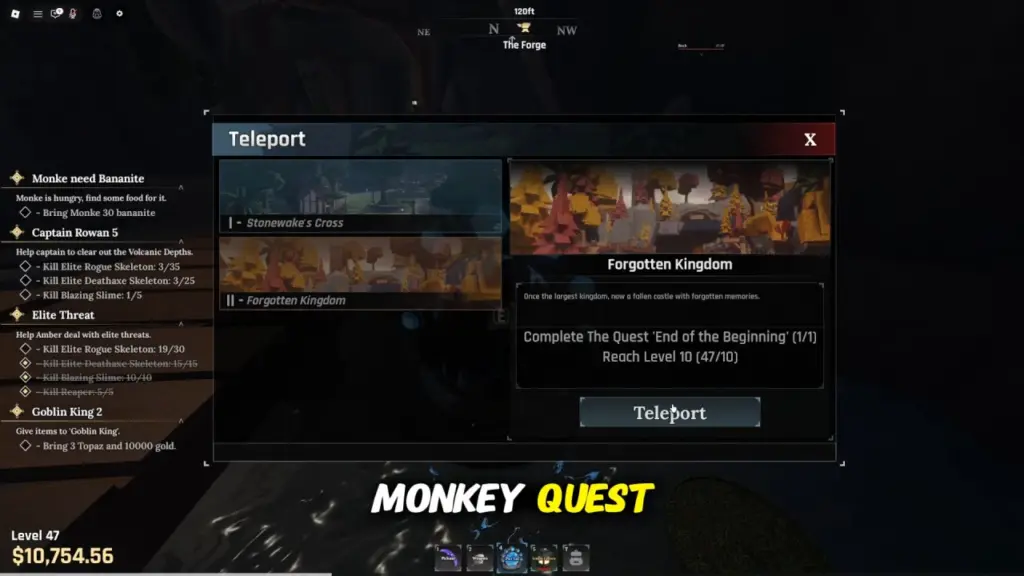 Gambar: Teleport ke Forgotten Kingdom