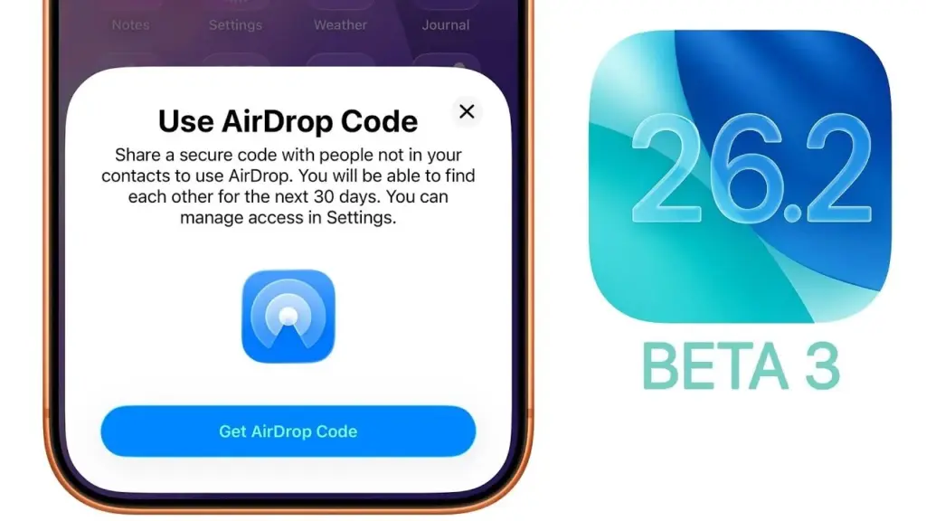 Gambar: Update iOS 26.2 Kode Airdrop 